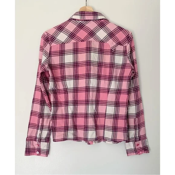 ❌SOLD ❌💕VANS Pink Plaid Flannel ✨ - Picture 6 of 9